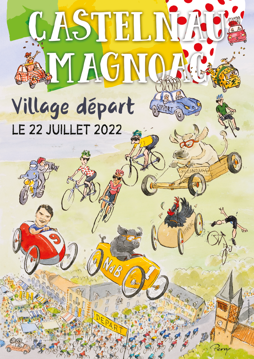 affiche du tour de france 2022 castelnau magnoac